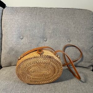 Rattan Oval Bali Bag